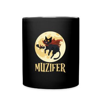 Halloween Party Kids MUZIFER Funny Cats - Full Colour Mug - black - Front
