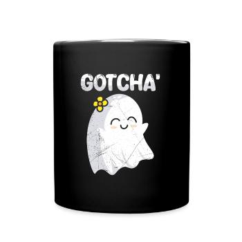 Halloween Kostüm Kinder ERWISCHT Lustiges - Tasse einfarbig - Schwarz - Vorne