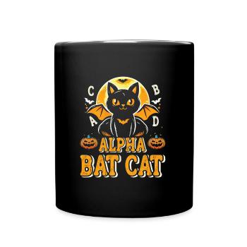 Halloween Enfants ALPHA BAT CHAT Drôle Halloween - Mug uni - noir - Devant