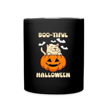 Halloween Party BOO-GIE HAPPY HALLOWEEN Horror - Full Colour Mug - black - Front