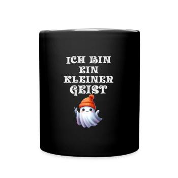 Halloween Kostüm ICH BIN EIN KLEINER GEIST Lustig - Tasse einfarbig - Schwarz - Vorne