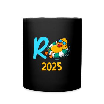 Rente 2025 R-Ente Pensionierung Ruhestand - Tasse einfarbig - Schwarz - Vorne
