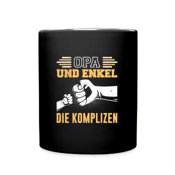 Großvater OPA UND ENKEL DIE KOMPLIZEN Lustiges - Tasse einfarbig - Schwarz - Vorne