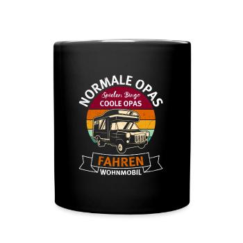 Opi NORMALE OPAS SPIELEN BINGO COOLE FAHREN - Tasse einfarbig - Schwarz - Vorne