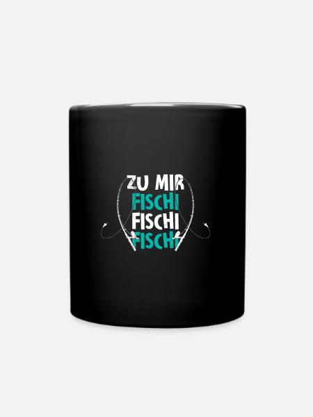 Angler Outfit ZU MIR FISCHI FISCHI FISCHI Lustiges - Tasse einfarbig - Schwarz