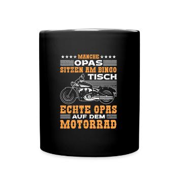 Opi MANCHE OPAS SITZEN AM BINGO TISCH ECHTE AUF - Tasse einfarbig - Schwarz - Vorne