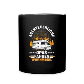 Großvater ABENTEUERLICHE OPAS FAHREN WOHNMOBIL - Tasse einfarbig - Schwarz - Vorne