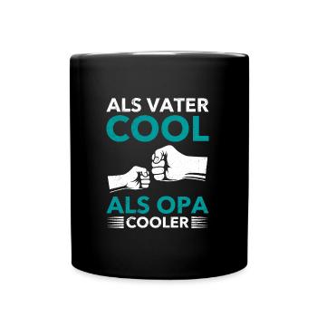 Opi ALS VATER COOL ALS OPA COOLER Lustiges - Tasse einfarbig - Schwarz - Vorne