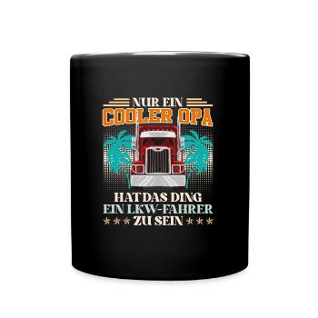 Opi NUR EIN COOLER OPA HAT DAS DING ZUM LKW FAHRER - Tasse einfarbig - Schwarz - Vorne