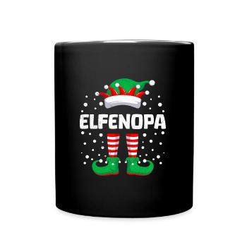 ELFEN OPA Lustiges Großvater Weihnachten Opi - Tasse einfarbig - Schwarz - Vorne