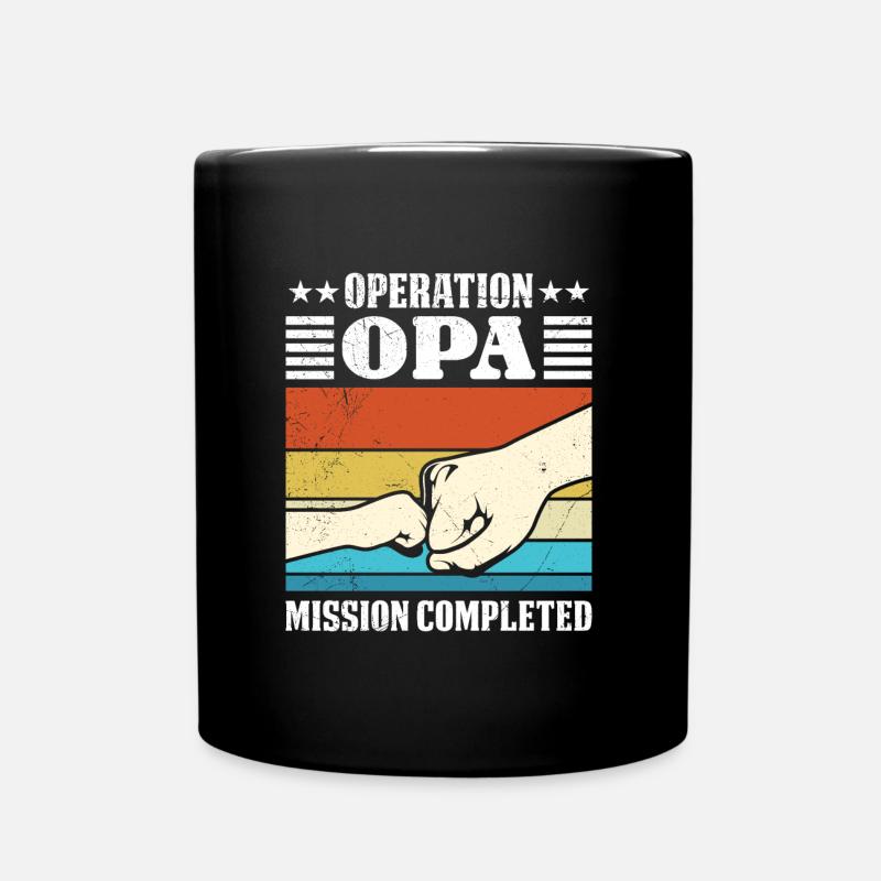 Großvater OPERATION OPA MISSION COMPLETED Lustig - Tasse einfarbig - Schwarz
