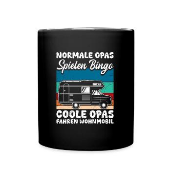Opi NORMALE OPAS SPIELEN BINGO COOLE FAHREN - Tasse einfarbig - Schwarz - Vorne