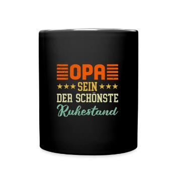 OPA SEIN DER SCHÖNSTE RUHESTAND Renteneintritt - Tasse einfarbig - Schwarz - Vorne
