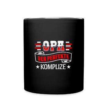 OPA DER PERFEKTE KOMPLIZE Lustiges Großvater - Tasse einfarbig - Schwarz - Vorne