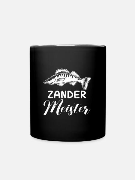 ZANDER MEISTER Lustiges Angler Outfit Angeln - Tasse einfarbig - Schwarz