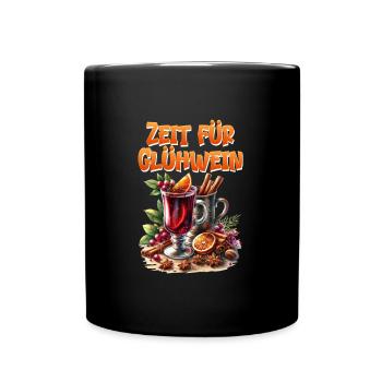 Glühweinstand ZEIT FÜR GLÜHWEIN Lustiges - Tasse einfarbig - Schwarz - Vorne