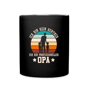 Opi BIN KEIN RENTNER BIN PROFESSIONELLER - Tasse einfarbig - Schwarz - Vorne