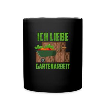 Großvater ICH LIEBE GARTENARBEIT Lustiges Opa - Tasse einfarbig - Schwarz - Vorne