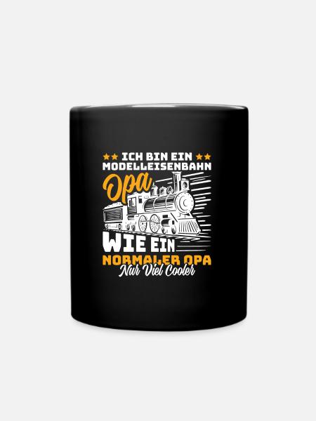 Opi BIN EIN MODELL EISENBAHN OPA COOLER Lustiges - Tasse einfarbig - Schwarz