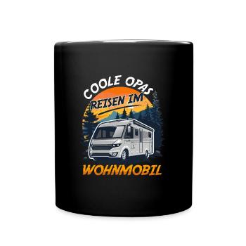 Opi COOLE OPAS REISEN IM WOHNMOBIL Lustiges - Tasse einfarbig - Schwarz - Vorne
