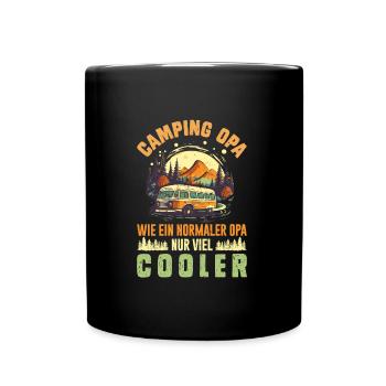 CAMPING OPA WIE EIN NORMALER OPA NUR COOLER - Tasse einfarbig - Schwarz - Vorne