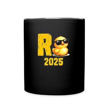 R ENTE 2025 Lustige Ruhestand Endlich Rentner - Tasse einfarbig - Schwarz - Vorne