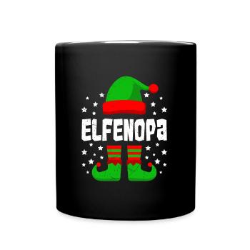 ELFEN OPA Lustiges Großvater Weihnachten Opi - Tasse einfarbig - Schwarz - Vorne