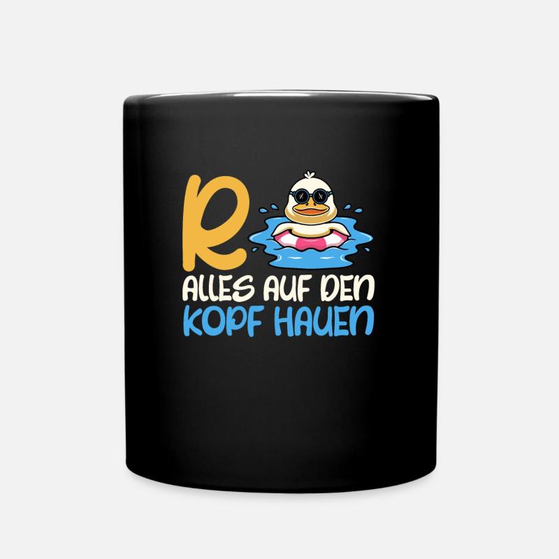 R ENTE ALLES AUF DEN KOPF HAUEN Ruhestand - Tasse einfarbig - Schwarz