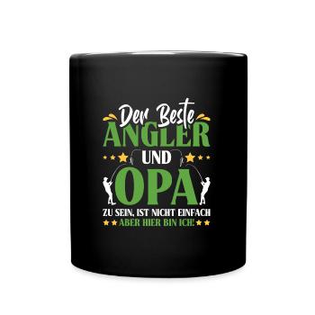Opi BESTER ANGLER UND OPA SEIN IST NICHT EINFACH - Tasse einfarbig - Schwarz - Vorne