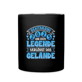 RENTNERIN 2025 EINE LEGENDE VERLÄSST DAS GELÄNDE - Tasse einfarbig - Schwarz - Vorne
