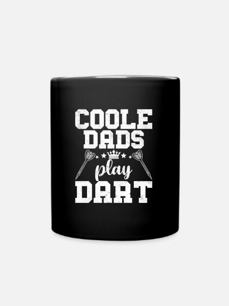 Dartspieler COOLE PAPAS SPIELEN DART Lustiges - Tasse einfarbig - Schwarz
