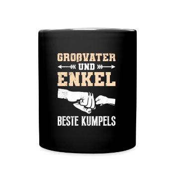 GROßVATER UND ENKEL BESTE KUMPELS Lustiges - Tasse einfarbig - Schwarz - Vorne