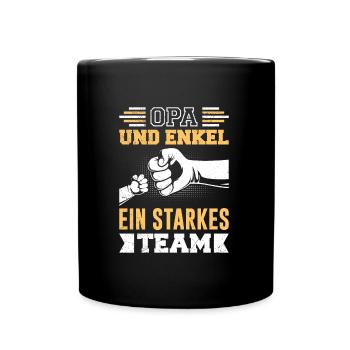 OPA UND ENKEL EIN STARKES TEAM LUSTIGES Opi - Tasse einfarbig - Schwarz - Vorne
