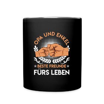 OPA UND ENKEL BESTE FREUNDE FÜRS LEBEN Opi - Tasse einfarbig - Schwarz - Vorne