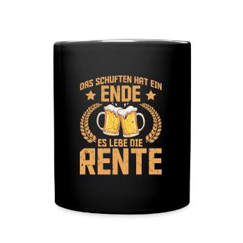 Rentner DAS SCHUFTEN HAT EIN ENDE ES LEBE DIE - Tasse einfarbig - Schwarz - Vorne