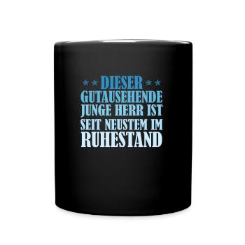 Rentner DIESER GUTAUSSEHENDE JUNGE HERR IST IM - Tasse einfarbig - Schwarz - Vorne