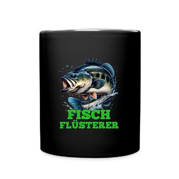 Angler Outfit Angeln Hobby - Tasse einfarbig - Schwarz - Vorne