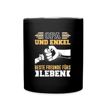 OPA UND ENKEL BESTE FREUNDE FÜRS LEBEN Opi - Tasse einfarbig - Schwarz - Vorne