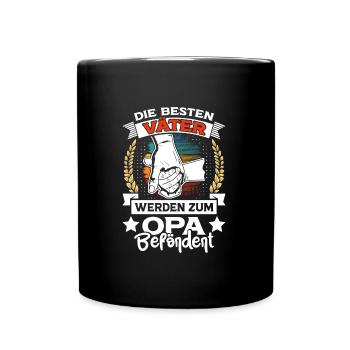 Opi DIE BESTEN VÄTER WERDEN ZUM OPA BEFÖRDERT - Tasse einfarbig - Schwarz - Vorne