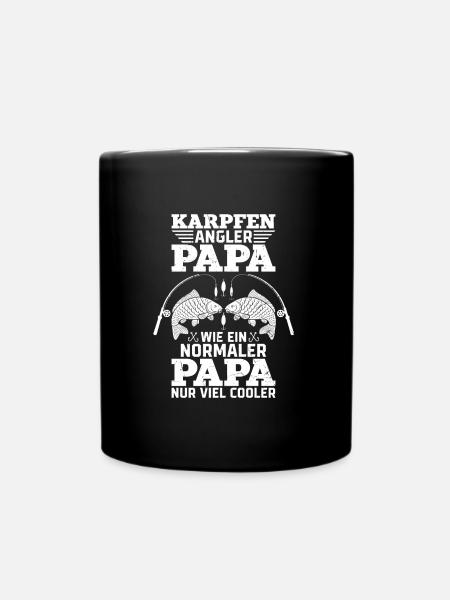 KARPFEN ANGLER PAPA WIE EIN NORMALER PAPA Lustiges - Tasse einfarbig - Schwarz