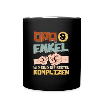 OPA UND ENKEL DIE BESTEN KOMPLIZEN Lustiges - Tasse einfarbig - Schwarz - Vorne