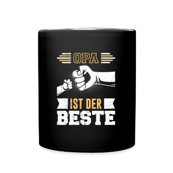 OPA IST DER BESTE Geburtstag Großvater Opi - Tasse einfarbig - Schwarz - Vorne
