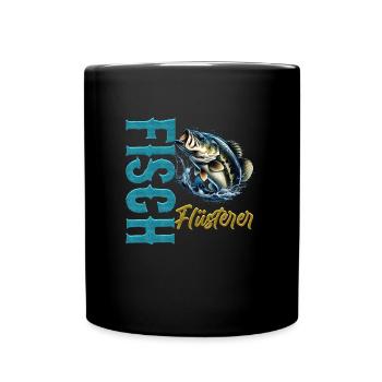 Angler Outfit Angeln Hobby - Tasse einfarbig - Schwarz - Vorne