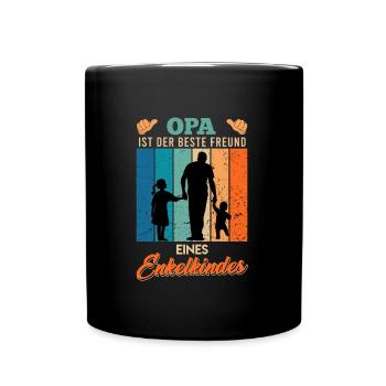 OPA IST DER BESTE FREUND EINES ENKELKINDES - Tasse einfarbig - Schwarz - Vorne