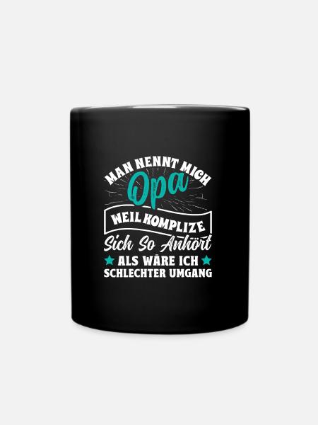 Opi MAN NENNT MICH OPA KOMPLIZE KLINGT SCHLECHT - Tasse einfarbig - Schwarz