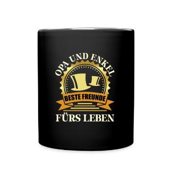 OPA UND ENKEL BESTE FREUNDE FÜRS LEBEN Opi - Tasse einfarbig - Schwarz - Vorne