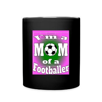 Mama Fussball Kind Sport Familie Geschenk - Tasse einfarbig - Schwarz - Vorne