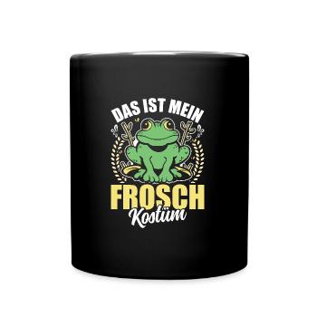 Karneval Party Frösche DAS IST MEIN FROSCHKOSTÜM - Tasse einfarbig - Schwarz - Vorne
