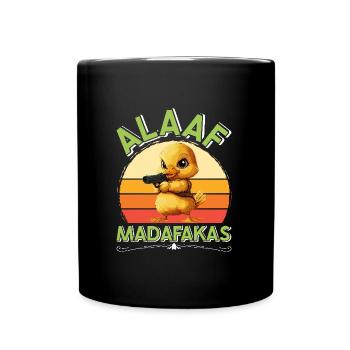 Karneval Party Köln ALAAF MADAFAKAS Lustiges - Tasse einfarbig - Schwarz - Vorne