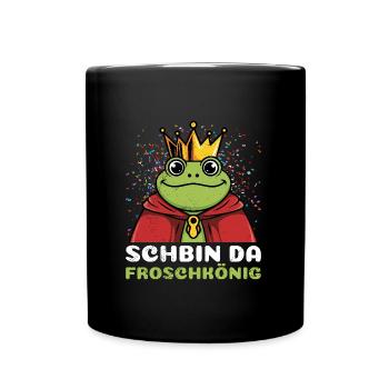 Karneval Party Kostüm Männer SCHBIN DA - Tasse einfarbig - Schwarz - Vorne